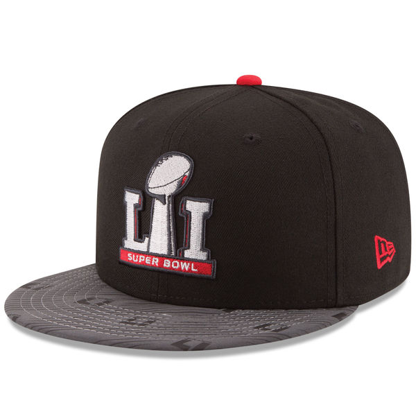 Super Bowl LI New Era Vize Adjustable Hat - Black/Graphite